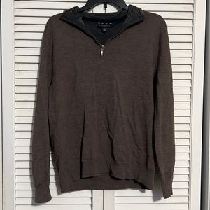 brown quarter zip